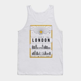 London Minimal Lineal Poster Tank Top